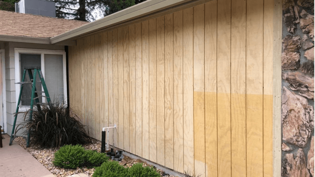 Dry rot siding and exterior trim repair on a Sacramento home.